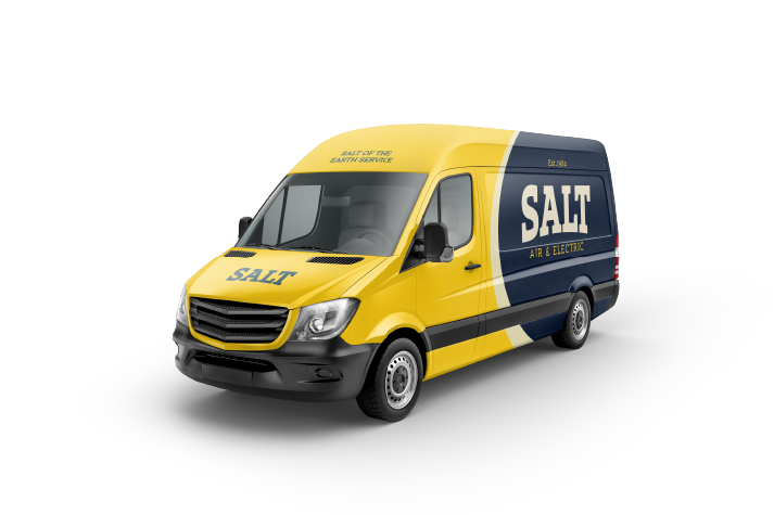 SALT plumbing air and electric truck logo