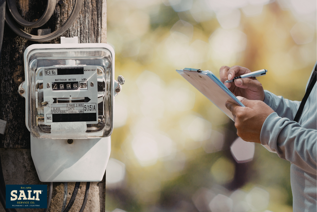 Recording household electric meter usage for energy monitoring