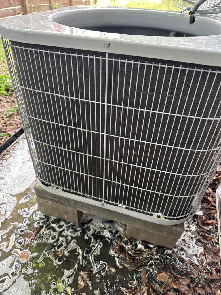 Newly serviced HVAC system after professional repair